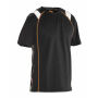 5620 Spun-dye vision t-shirt zwart/oranje 3xl