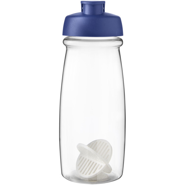H2O Active® Pulse 600 ml shaker bottle - Blue/Transparent