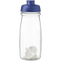 H2O Active® Pulse 600 ml sportfles met shaker bal - Blauw/Transparant