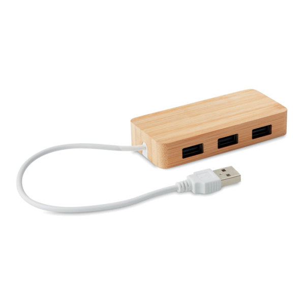 VINA - USB hub med 3 porte I bambus