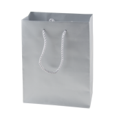 Matte papieren tas zilver en goud 270x370x120 mm Matte papieren tas zilver en goud 270x370x120 mm
