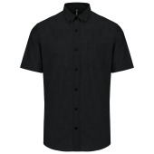 Heren Oxford overhemd korte mouwen Black 5XL