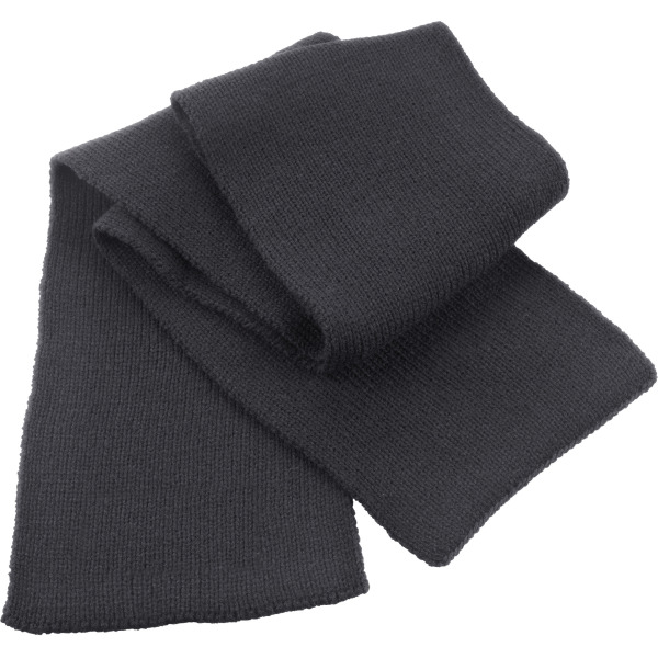 Classic Heavy Knit Scarf Charcoal One Size