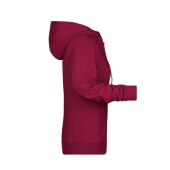 Ladies' Zip Hoody - wine - 3XL