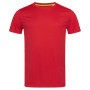Stedman T-shirt Set-in Mesh Active-Dry SS for him 1935c crimson red XL
