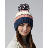 Hygge Striped Beanie - Blueberry Cheesecake - One Size