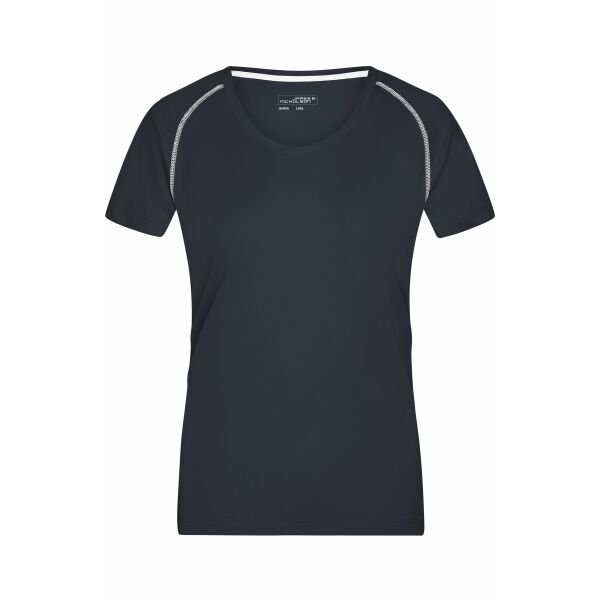 Ladies' Sports T-Shirt - black/white - XS