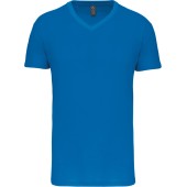 Heren-t-shirt BIO150 V-hals Tropical Blue XL