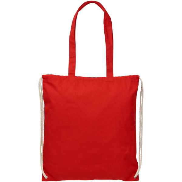 Eliza 240 g/m² cotton drawstring backpack 6L - Red