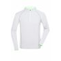 Men's Sports Shirt Longsleeve - white/bright-green - S