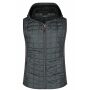 Ladies' Knitted Hybrid Vest - grey-melange/anthracite-melange - S