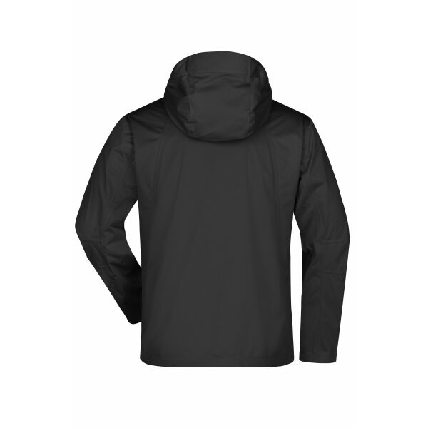 JN1098 Men's Outdoor Jacket zwart/zilver 3XL