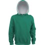 Kinder hooded sweater met gecontrasteerde capuchon Light Kelly Green / White 8/10 ans