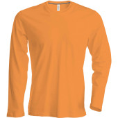 Men's long-sleeved crew neck T-shirt Orange XXL