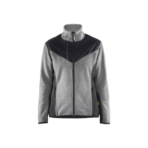 Dames gebreid vest met softshell