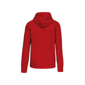 Hooded sweater met rits Red S