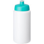 Baseline® Plus grip 500 ml sportfles met sportdeksel - Wit/Aqua