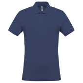 Men's short-sleeved piqué polo shirt Deep Blue XXL