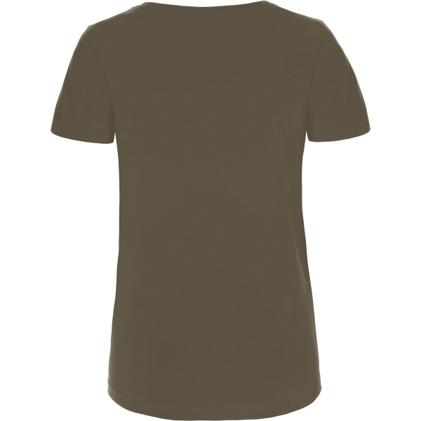 Organic Cotton Inspire V-neck T-shirt / Woman Khaki XS