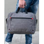 Marseille Messenger Laptop Bag - Grey Melange/Red