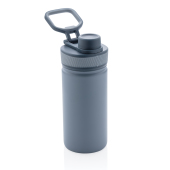 Vacuüm roestvrijstalen fles met sportdop, blauw, blauw