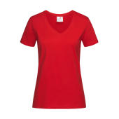 Classic-T V-Neck Women - Scarlet Red - 2XL