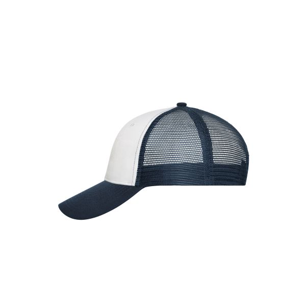 MB6239 6 Panel Mesh Cap wit/navy one size