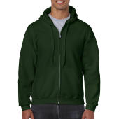 Heavy Blend Adult Full Zip Hooded Sweat - Forest Green - 3XL