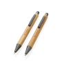 FSC® bamboe moderne pennenset in doosje, bruin