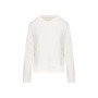 Bio lounge damessweater met capuchon Off White L/XL