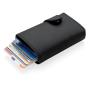 Standaard aluminium RFID kaarthouder met PU portemonnee, zwart
