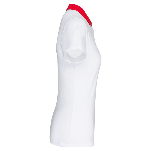 Tweekleurige damespolo jersey White / Red XXL