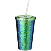 Festus 470 ml acryl beker met lovertjes Festus 470 ml acryl beker met lovertjes