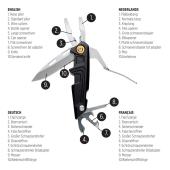 Excalibur tool met bit set, zwart