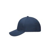 MB6135 6 Panel Polyester Peach Cap - navy - one size