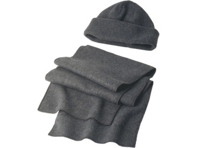 Polyester fleece (200 gr/m²) muts en sjaal