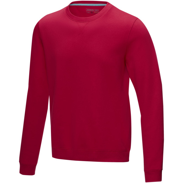 Jasper men’s GOTS organic GRS recycled crewneck sweater - Red - S
