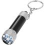 Draco LED keychain light - Solid black/Silver
