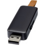 Gleam 4GB light-up USB flash drive - Solid black
