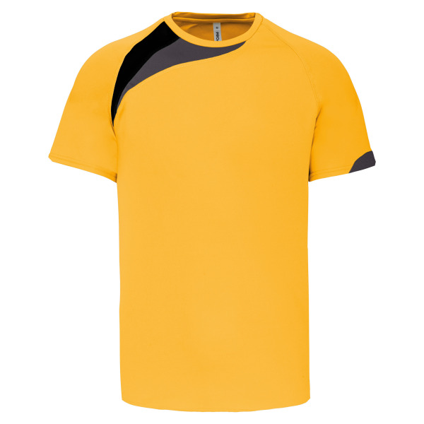 Sportshirt KORTE MOUWEN VOLWASSENE Sporty yellow/Black/Storm grey XL
