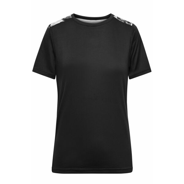 Ladies' Sports Shirt - black/black-printed - XL