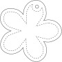 RFX™ H-13 reflecterende pvc hanger met bloemen - Neongeel