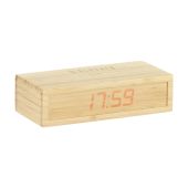 Bamboo Alarm Clock with Wireless Charger laddare