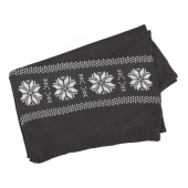 Gebreide kerstsjaal met sterrenpatroon Steel Grey One Size