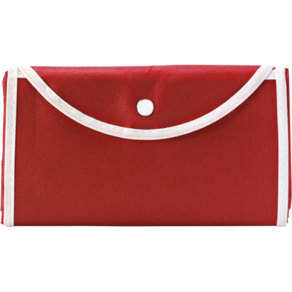 Nonwoven (80 g/m²) foldable shopping bag Francesca red