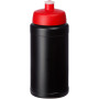 Baseline® Plus 500 ml drinkfles met sportdeksel - Zwart/Rood