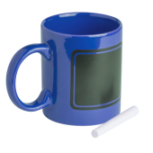 Gekleurde mok met krijtgedeelte met krijt 350 ml - Keramiek Gekleurde mok met krijtgedeelte met krijt 350 ml - Keramiek