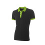 Poloshirt Bicolor Fitted 201002 Black-Lime XXS
