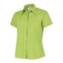 Ladies Poplin Half Sleeve Shirt - L - Lime