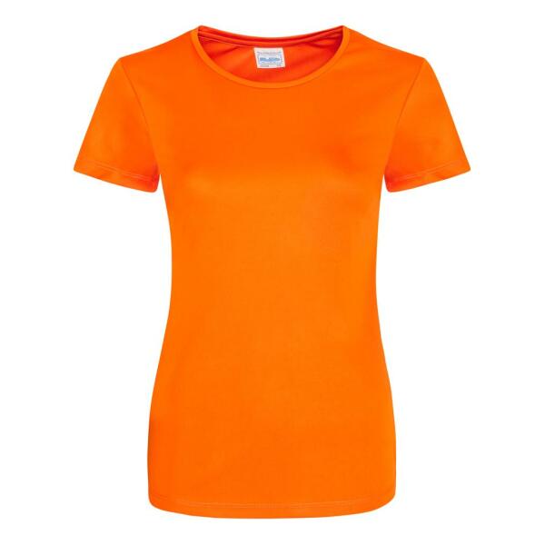 AWDis Ladies Cool Smooth T-Shirt, Electric Orange, XS, Just Cool